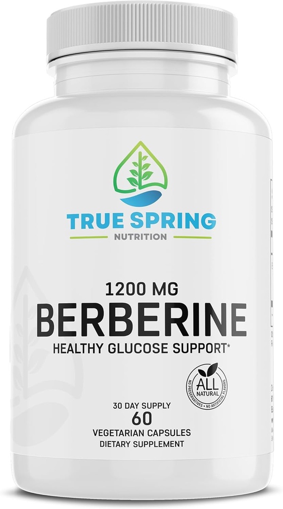 High-Strength Berberine תוסף 1200MG - ייצור Berberine HCl מבוסס צמחים - מיוצר בארה"ב