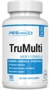 PEScience TruMulti Multivitamin עבור גברים, מדי יום פורמולה עם ויטמין C, D, Zinc, Chromi Picolinate תוסף עבור תמיכה Immune, מינרלים צ'אד, 90 קל כדי Swallow קפסולות.