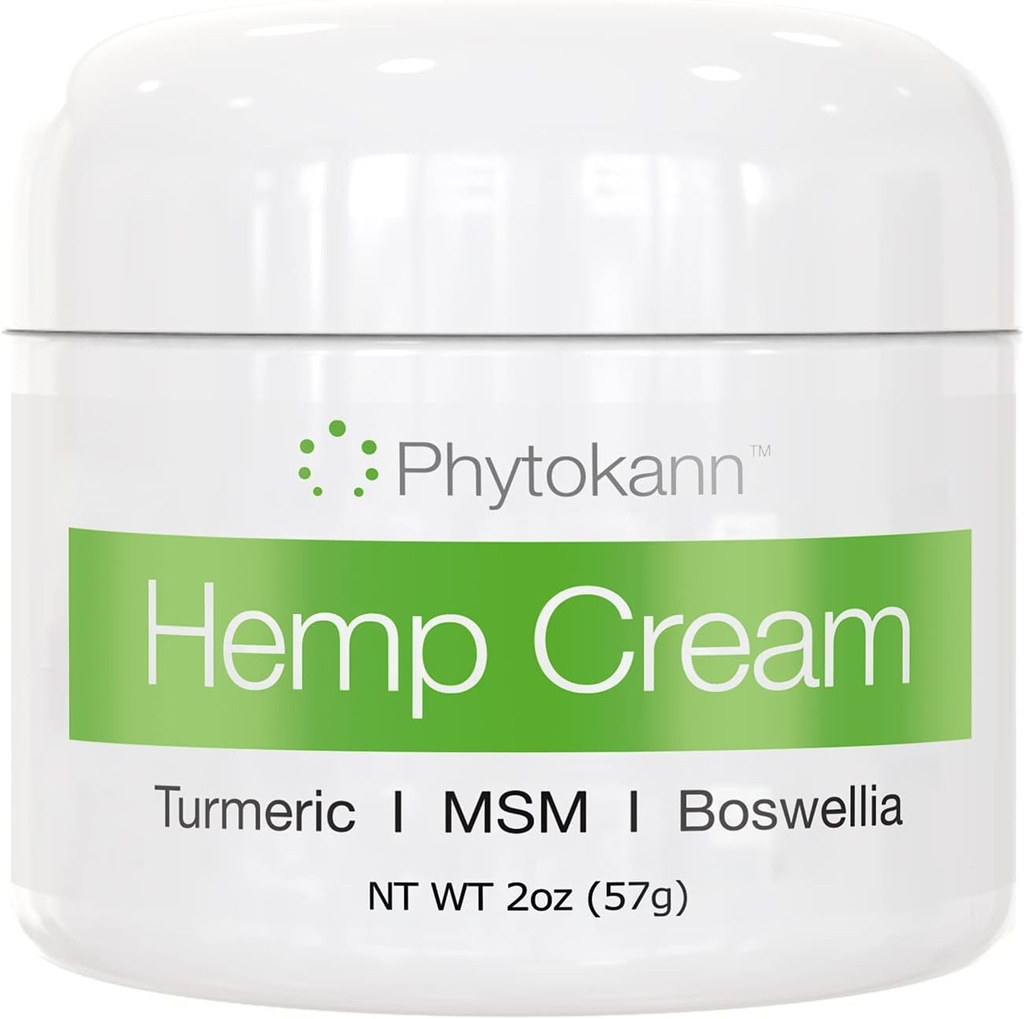 hemp Cream - Natural Hemp Extract Extract Cream for Back, Joint, andשרירים Support & Soreness. מיוצר בארה"ב עם שמן קנבוס & Hemp, Turmeric, MSM, ו Boswellia - 100% טבעי