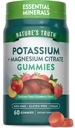 De waarheid van de natuur Kalium Magnesium Citrate Gummies 60 Tellen Vegan, Non-GMO en Glutenvrij Supplement