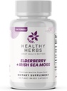 Terve Yrtit Wildcrafted Elderberry Sea Moss kapselit ...2600mg Irish Sea Moss + Elderberry Essentials Blend ...