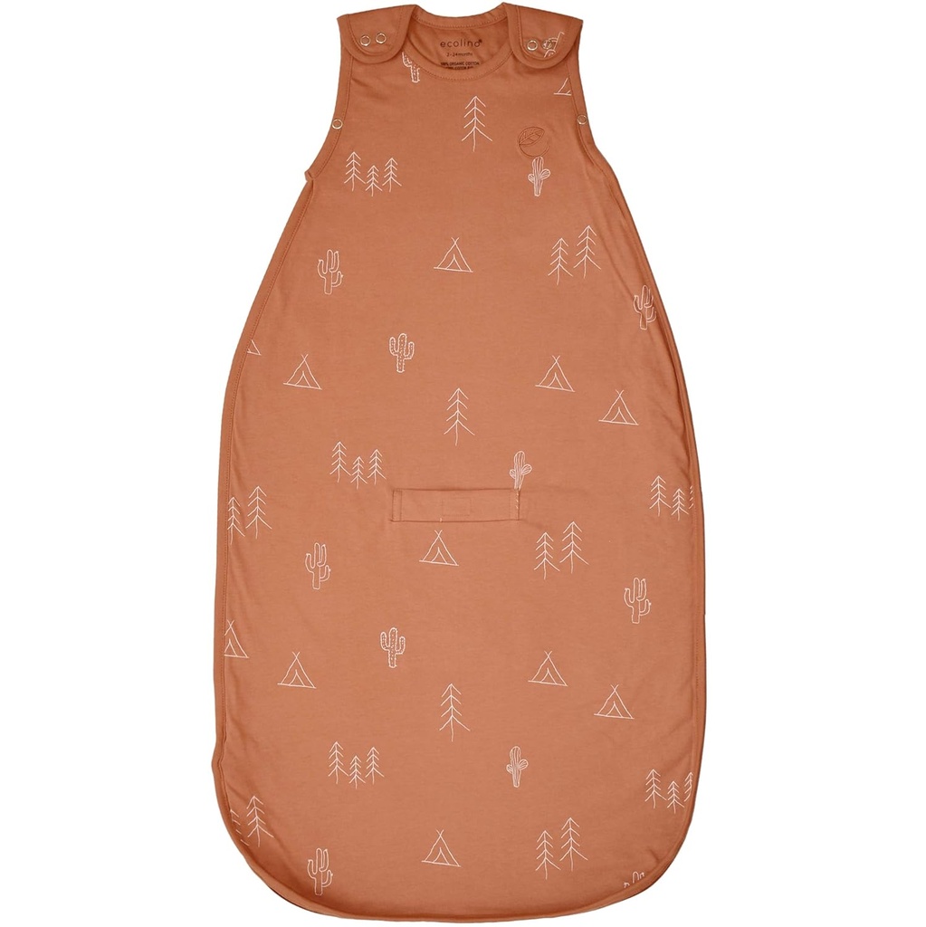 Ecolino Organic Cotton Baby Sleep Sack - 2-Way блискавка Baby Wearable Blanket - Infant Toddler спальний мішок Sack - 2 місяці - Desert