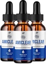 Amiclear Drops fórmula saudável - Dietary Supplement Drops - extra força Amiclear líquido gotas, semente de uva, Amiclear gotas Comentários (3 Pack - 180 ML)