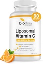 Liposomales Vitamin C, gesundes Immunsystem, unterstützt Herzgesundheit, Enhanced Energy Level, Antioxidante Eigenschaften, 1400mg pro Servieren, 180 Kapseln