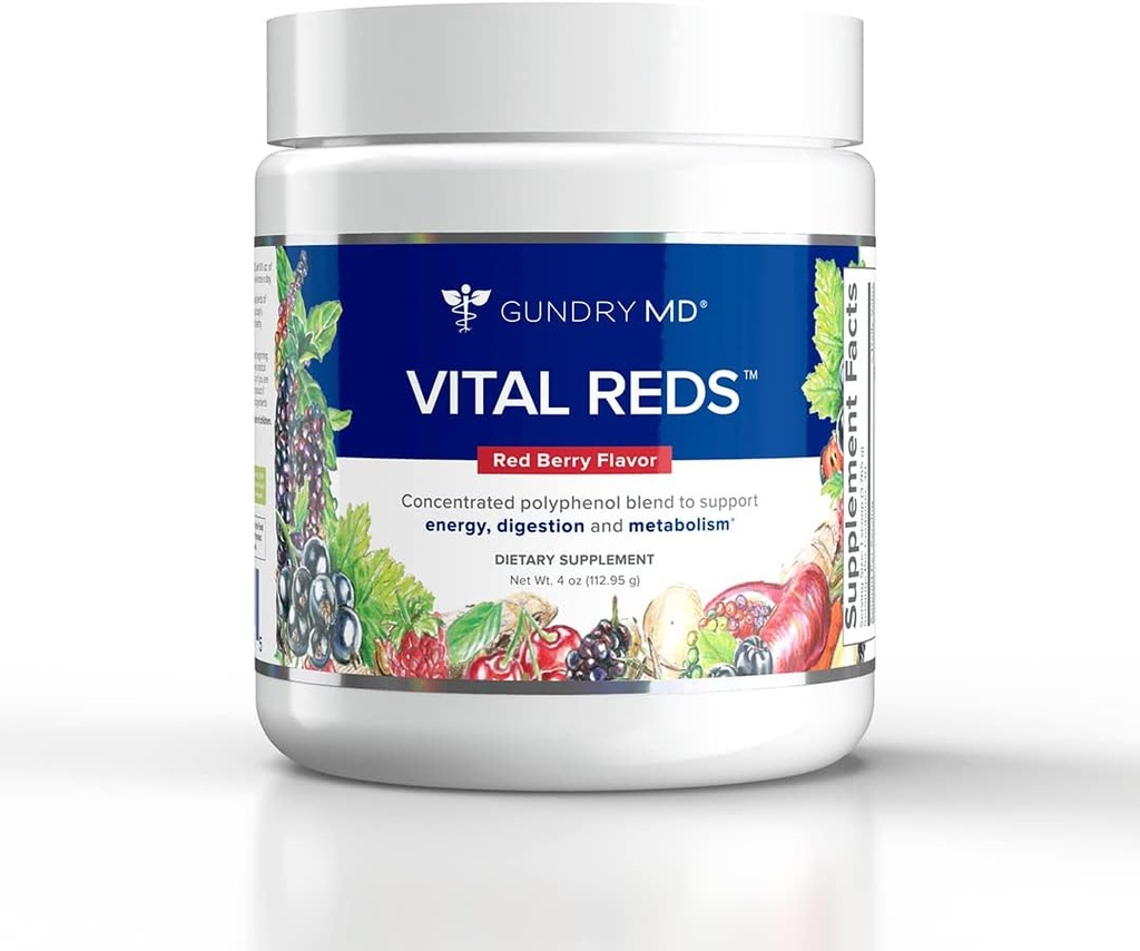 Gundry MD Vital Reds Concentrated Polyphénol Blend Dietary Supplément 4 oz (112.95g)