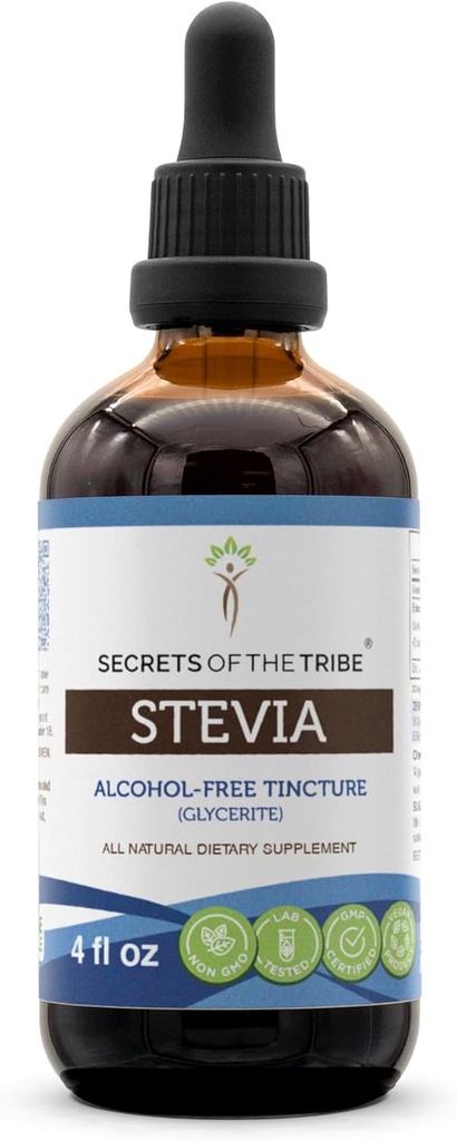 Tribe Stevia Alkol-Free Tincture (Glycerite) 653 mg Stevia (Stevia Rebaudiana) ile yapılır