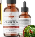 Cranberry Tincture - 有机Cranberry提取液,酒精 - 免费草药补充剂 - 美国制造