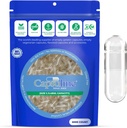 Capsuline Size 1 - Clear Vegan קפסולות - 5000 הרוזן - קפסולות גלולות ריקות Veggie - קפסולת ירקות DIY מילוי - Caps ריקה - כשר וההליל מוסמך - Non-GMO Certified