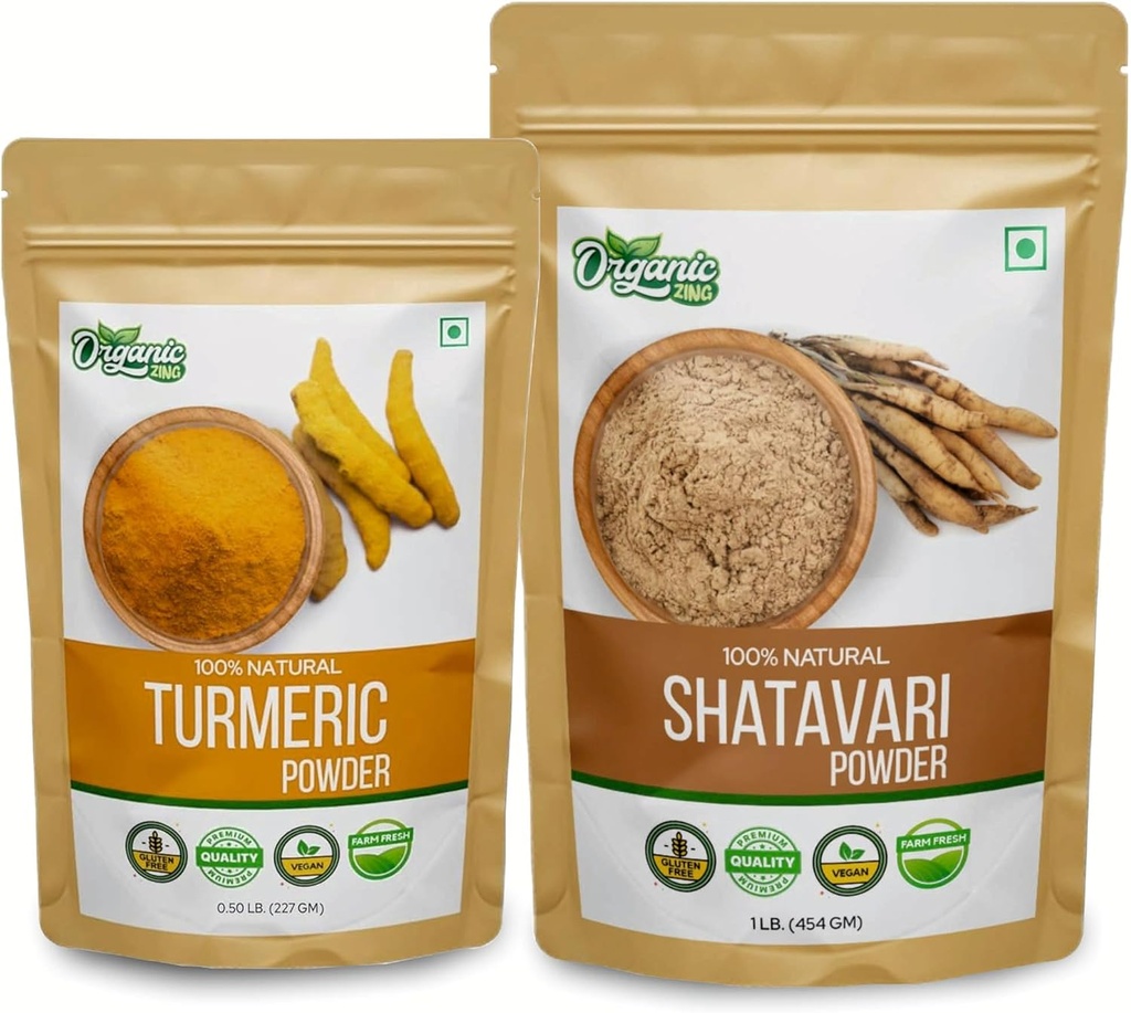 SZERVES ZING Shatavari - 454g & Turmeric Powder- 227g