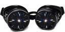 GloFX Black Padded Diffraction Goggles, Tinted Lenses, Limited Edition – Raves, EDM Festival Accessories, Light Shows, Club, Concert Wear – 3D Rainbow Prism Fractal Kaleidoscope