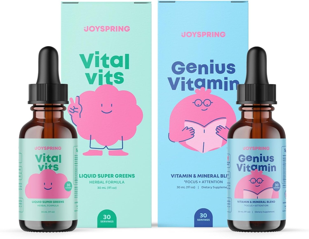 JoySpring Daily Multivitamiini Burdock Root & Elderberry Bundle ... Lapset vitamiinit luonnollisesti peräisin, ei-GMO, ei-alkoholinesteen Formula, immuniteetti terveystuki