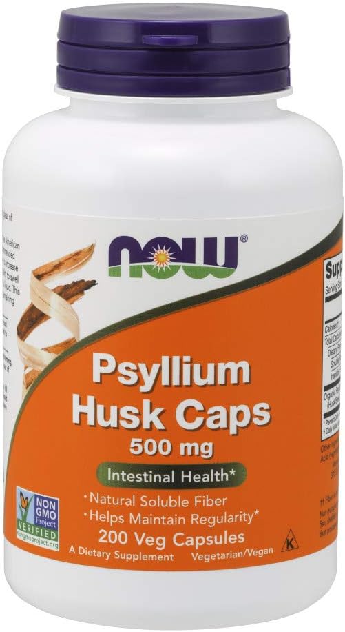 JETZT Psyllium Husk 500mg, 200 Kapseln (Pack von 3)