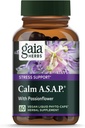 Gaia Herbs Calm A.S.A.P. Stress Support Supplement - with Skullcap, Passionflower, Chamomile, Vervain, Holy Basil &amp; More to Support a Natural Calm - 60 Vegan Liquid Phyto-Capsules (20-Day Supply)