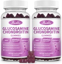 2 paquets Glucosamina Chondroitin Gmbèstroitina Extrabarat w/MMMM, Elderberberberberry, organització àcida-Chewable suplementari per a Dones, Men, Adults- Antioxant Implementació de la implementació per a la constant i la Motivitat