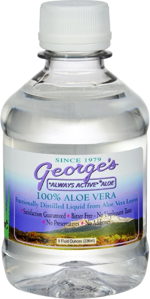 Georges Aloe Vera - 100 por cento Aloe Vera - Preservativo gratis - 8 fl oz (Paque de 4)