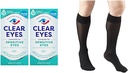 Clear Eyes Sensitive Eye Drops 2 Pack & Truform Sheer Компрессионные чулки Женское колено High 20 Denier Black Medium