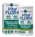 Vital Planet - Vital Flora Men Over 55 Daily Probiotic, 60 Billion CFU, Diverse Strains, Organic Prebiotics, Immune Support, Digestive Health Shelf Stable Probiotics for Men, 30 Capsules