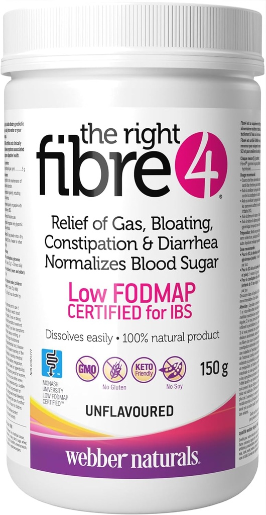 Webber Naturals Fibre 4 Neochutený, 150 g prášok