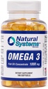 Omega 3 1000mg Рибно масло 100 Концентрирани Softgels by Natural Systems - Omega 3 Добавки - Капсули за Daily Diet - EPA - DHA - Перфектен за Heart, Eye, Brain and Joints Support*