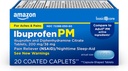 기본적인 배려 Ibuprofen PM, Ibuprofen 200 mg 및 Diphenhydramine 구연산염 38 mg 정제, 고통 Reliever 및 야간 수면 원조, 20 조사