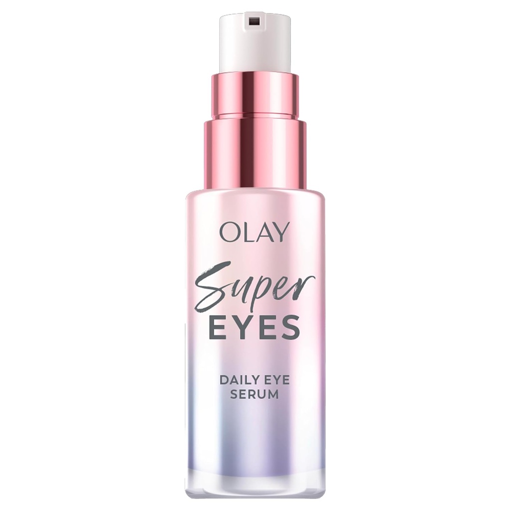 Olay Super Eye Serum - Witamina C, Kofeina, Niacynamid, Amino Peptide, Aloe Vera - Rozjaśnienia Ciemne Kręgi, Anty- Wrinkle, Anty- Starzenie, Rozjaśnianie, Smooths Fine Lines, Firming, Hydrating, 0.45 Oz