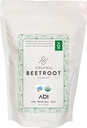 ADI USDA Certified Organic Beetroot Powder - 8oz, Nitric Oxide Booster, Raw Beetroot for Baking & Juice, Natural Red Food Coloring, Resailable Pouch