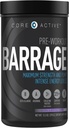 Barrage Pre Workout Powder - Preworkout for Women & Men, Creatine Powder, Beta Alanine, Agmatine Sulfate, & Caffeine - Muscle Builder for Men with Intense Energy - Grape (30 Servings)