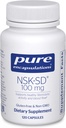 สัมพันธภาพบริสุทธิ์ NSK-SD - 100 mg Nattokines - สําหรับกระแสเลือดปกติ - สนับสนุนกิจกรรม Fibrinolitics * - Gluten Not-GMO - 120 Capsults