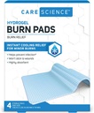 Care Science Hydrogel Steryl Burn Dressing Bands for Burn Relief, 4 ct Relief 124; Natychmiastowa ulga chłodzenia dla drobnych oparzeń i ran