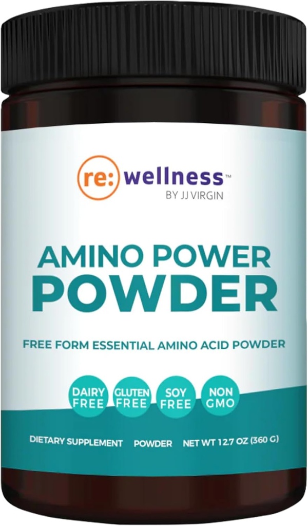 Reignite Wellness by JJ Virgin Birdn 124; Amino Power Powder Birdn 124; Easy- Absorb Essential Amino Acids with Alpha- Ketoglutaminian Bell124; Trening, Mięśnie, Metabolizm i Wsparcie Energetyczne Bell124; Fruit Punch Flavor