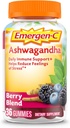 Emergen-C vitamin C và Ashwaganda Gummies, trợ cấp ăn kiêng cho Immune Proprose, berry Bberry, trở lại trường học thiết yếu - 36 bá tước