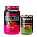 Nutrology TRIPACT Protein Powder, 7-in-1 Meal Replacement Shake, Superberry (40 Servings) Greens & Fruits Powder-Naturally Sourced Superfood, Vanilla Cinnamon (30 Servings)