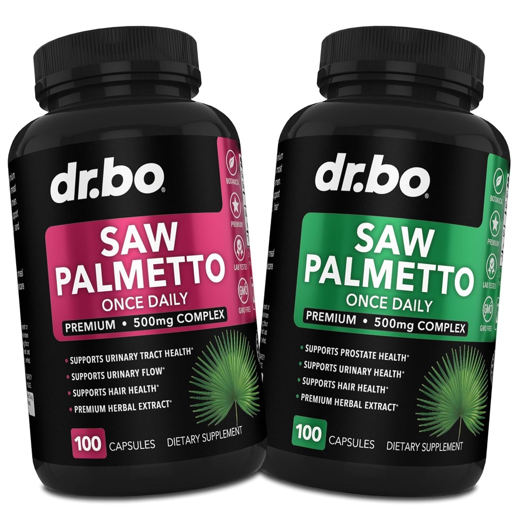 Sega Palmetto per le donne Perdita di capelli per le donne e gli uomini - Blocco DHT per gli uomini per la crescita dei capelli Plus Integratori della vescica - Pure Saw Palmetto Prostate Salute Supplemento capsule Support Urination Pills