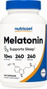 Nutricost Melatonină 10mg, 240 capsule, fără GMO & Gluten