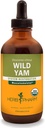 Herb Pharm Certified Organic Wild Yam Liquid Extract for Musculoskeletal System Support - 4 Ounce