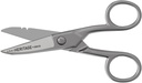Klein Tools 100CS All-Purpose Precision Scissors, laget i USA, 5,25-inch nikkel-Plated Snips, Blunt Tips og Wire Stripping Notches, Multi-Purpose for profesjonell og hjemmebruk