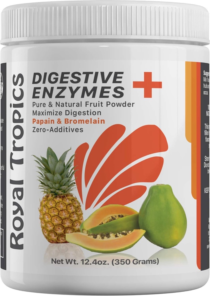 Ananas Bromelain Enzime Digestivo Integra una miscela di polvere di Papaya verde e Bromelaine 350 Grammi