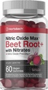 Horbäach Nitric Oxide Beet Root Gummies | 60 Count | с нитратами | Клубничный аромат | Веган, не ГМО, безглютеновая добавка