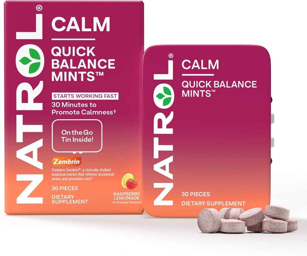 Natrol hyper hyperty Mints, Diecary Supplement, Rasspberry lemondly Fravred, 30 เคานต์, 15 วัน