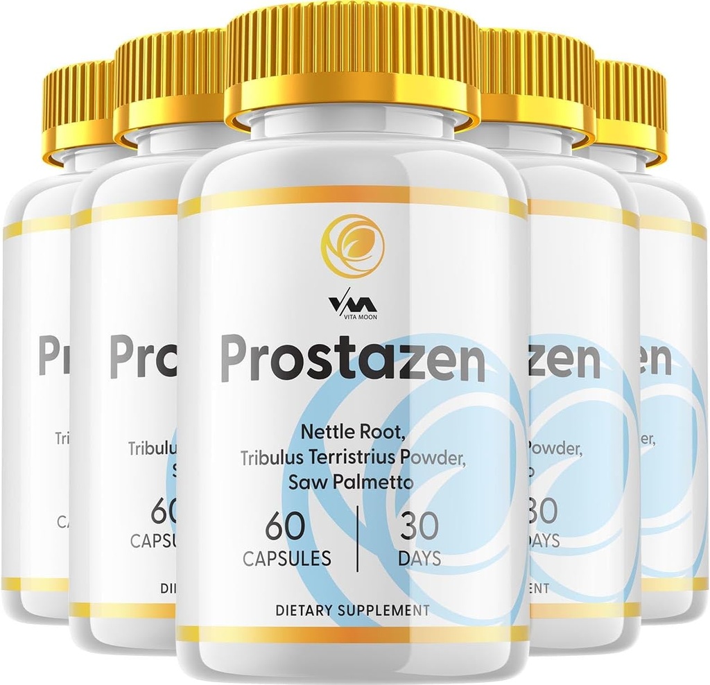 (5 Pakke) Prostazen Prostate Support Capsules - Prostazen Piller Supplement, Maksimal styrke, Ny forbedret multivitamin Formulering, Prostazen Anmeldelser, 300 Kapsler