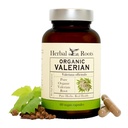 Herbal Roots Pure Organic Valerian Root Capsules - Non-Habit Forming with no Melatonin, Non-GMO - 60 Count Vegan Capsules, Herbal Supplement