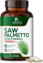 Saw Palmetto for Men 1000MG - 3X 强前列腺健康补充剂 - 草药提取补充剂 - 男子健康支持前列腺补充剂 前列腺尿液和头发健康支持 - 60 Capsules