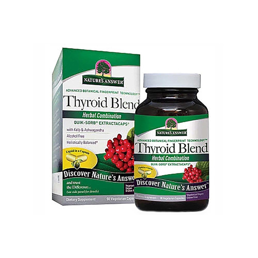자연의 답변 Thyroid Complete Liquid 90 Capsules | 갑상선 건강 증진 | 자연 에너지 부스터 | Metabolism 도움