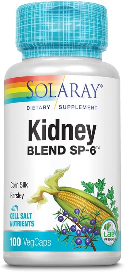 SOLARAY Njure Blend SP-6 | Herbal Blend w / Cell Salt Nutrients för att hjälpa till att stödja hälsosam njurfunktion | Non-GMO, Vegan (1 Pack)