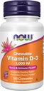 Ümumi məhsullar, Vitamin D-3 1000 IU, Natural Fruit Flavor, Struktur Support*, 180 Chewables