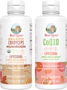 MaryRuth Organics Cordyceps Liposomal (Maple Spice) & CoQ10 (Citrus Persic) ; Tīrs Label Project Verified® ; Vitamīni Immunity, Sirds veselība, & Kopējais labsajūta ; Vegan, Non-GMO, Gluten-free