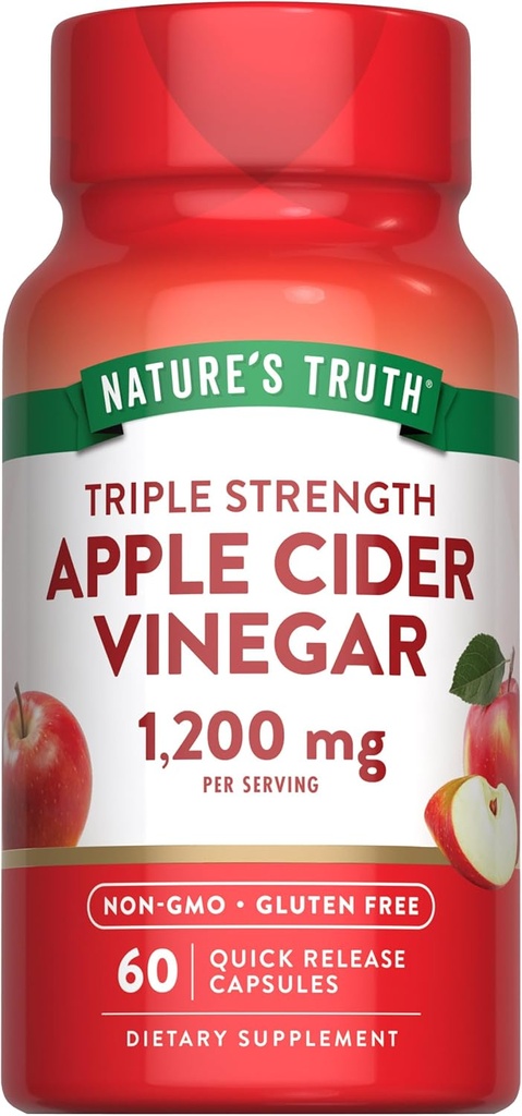 Gamtos tiesa Apple Cider Actas Kapsulės (124; 1200mg)