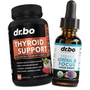 Thyroid Support & Adrenal Focus Drops - Thyroid Supplement Complex with L-Tyrosine Selenium Iodine & Organic Adrenal Support Supplements Focus Liquid Drops - Natural Brain and Memory Fatigue Attention