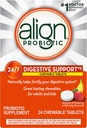Align Probiotic, Chewable Probiotic Tablets for Women and Men, Fortify Your Digestive System 24/7 with Healthy Bacteria, #1 Rekommenderad Probiotic av läkare och gastroenterologer, 24 tabletter