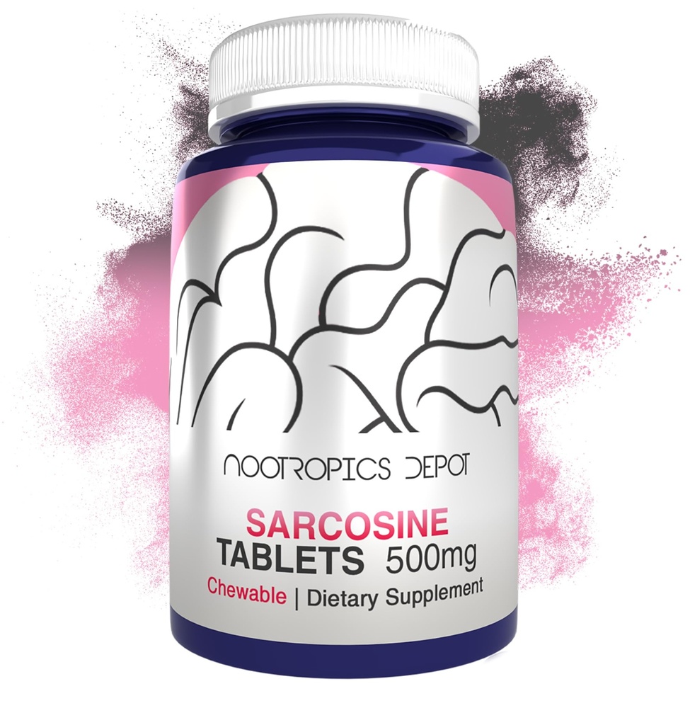 Nootropics Depot Sarcosine Tablets | Chewable | 500mg | 120 Count